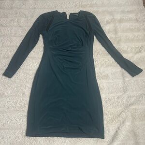 Lauren Ralph Lauren Teal Long Sleeve Dress